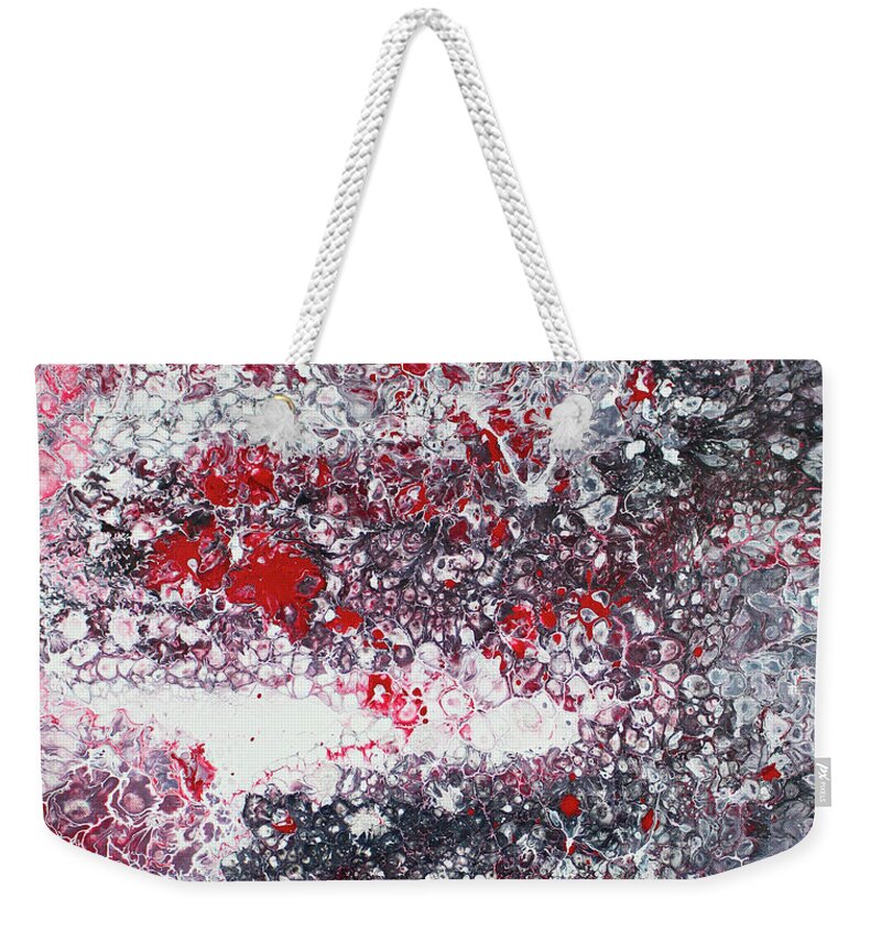  Weekender Tote Bag featuring the painting Perforated Crux by Embrace The Matrix