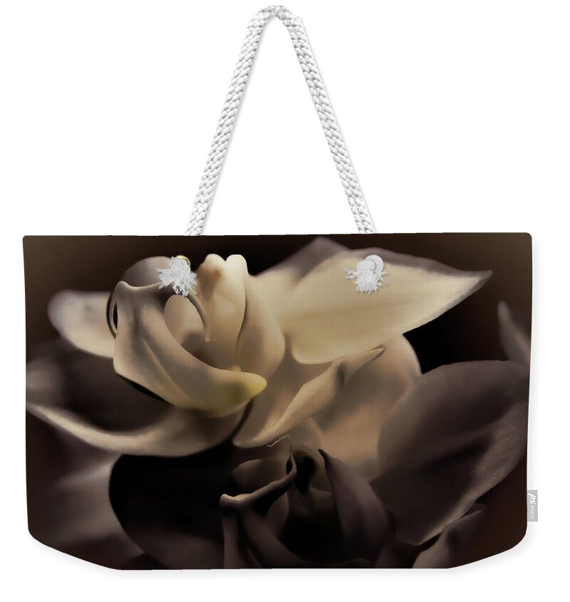 Moth Orchid Weekender Tote Bag featuring the photograph Persephone by Gena Herro
