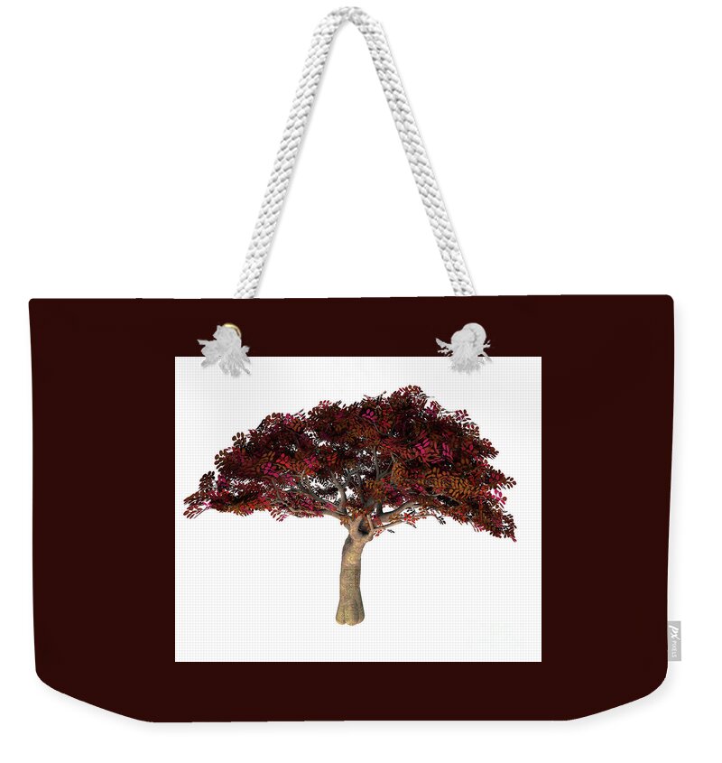 Persian Ironwood Tree Weekender Tote Bag featuring the digital art Persian Ironwood Tree by Corey Ford
