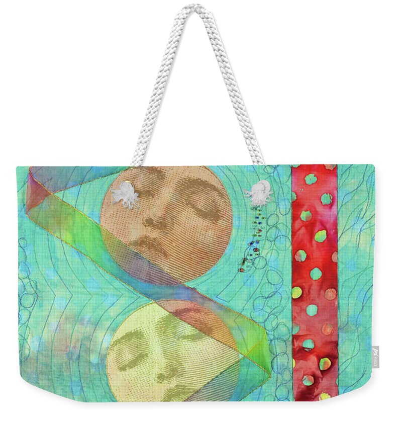 Phases Weekender Tote Bag featuring the mixed media Phases 2 by Vivian Aumond