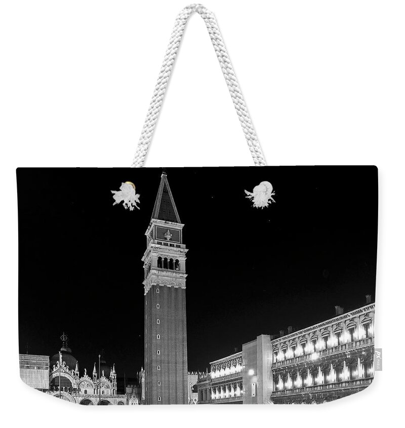 Piazza San Marco Weekender Tote Bag featuring the photograph Piazza San Marco after dark by Eyes Of CC