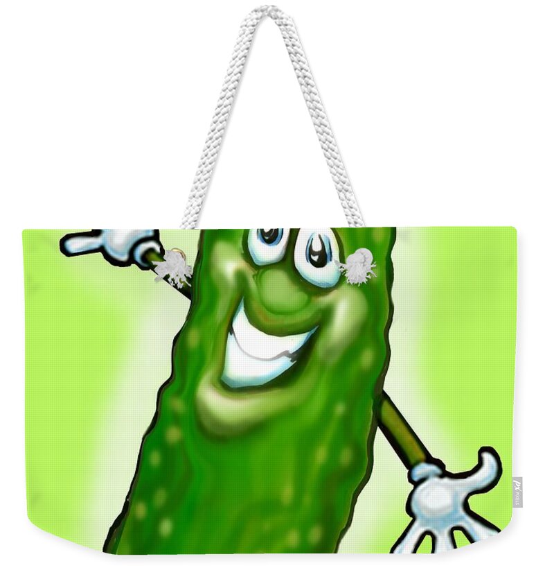 Pickle Weekender Tote Bag featuring the painting Pickle by Kevin Middleton