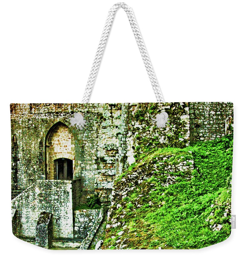 Picnic At Mont Saint Michel Weekender Tote Bag featuring the photograph Picnic at Mont Saint Michel by Susan Maxwell Schmidt
