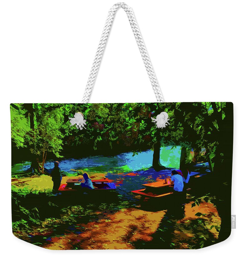 Summertime Weekender Tote Bag featuring the painting Picnic Spot by CHAZ Daugherty
