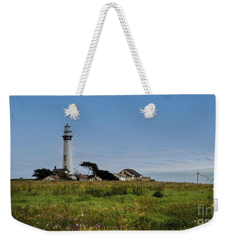 Lighthouse Weekender Tote Bag featuring the photograph Pigeon Point Lighthouse by David Levin