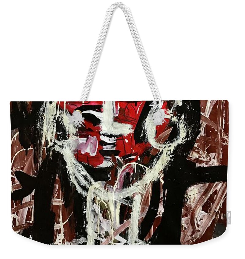 Abstract Weekender Tote Bag featuring the painting Pin Head by Gustavo Ramirez