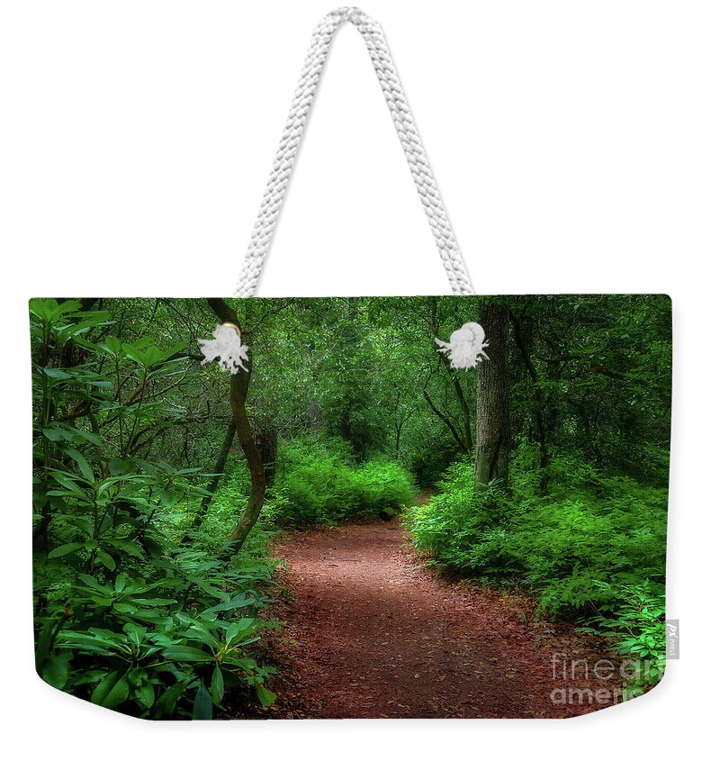 Trail Weekender Tote Bag featuring the photograph Pink Beds Trail II by Shelia Hunt