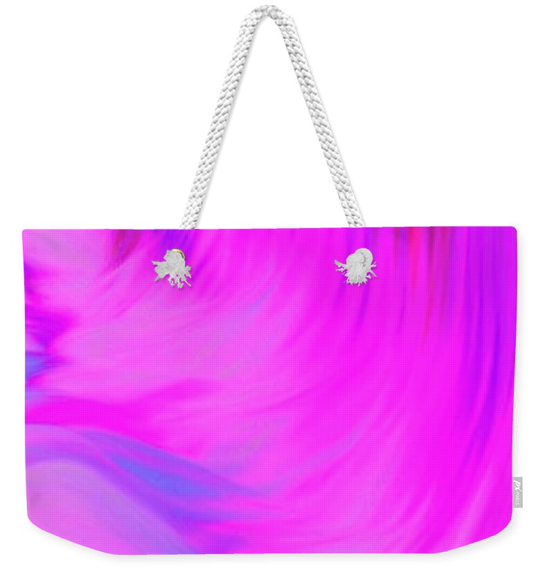 Abstract Weekender Tote Bag featuring the digital art Pink it is by Glenn Hernandez