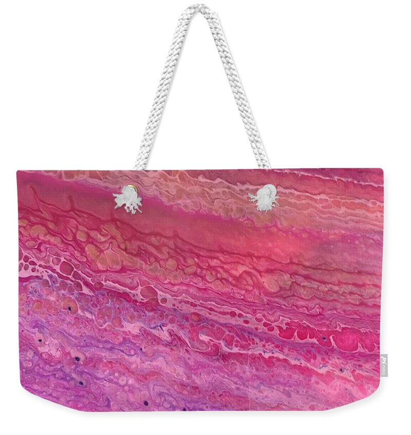 Flower Power Print Large Canvas Utility Tote Bag-Pink
