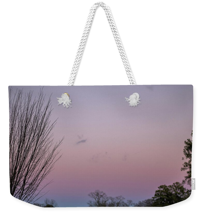Sunset Weekender Tote Bag featuring the photograph Pink Sunset by Rick Nelson