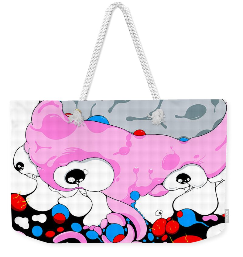 Ai Weekender Tote Bag featuring the digital art Pinky by Craig Tilley
