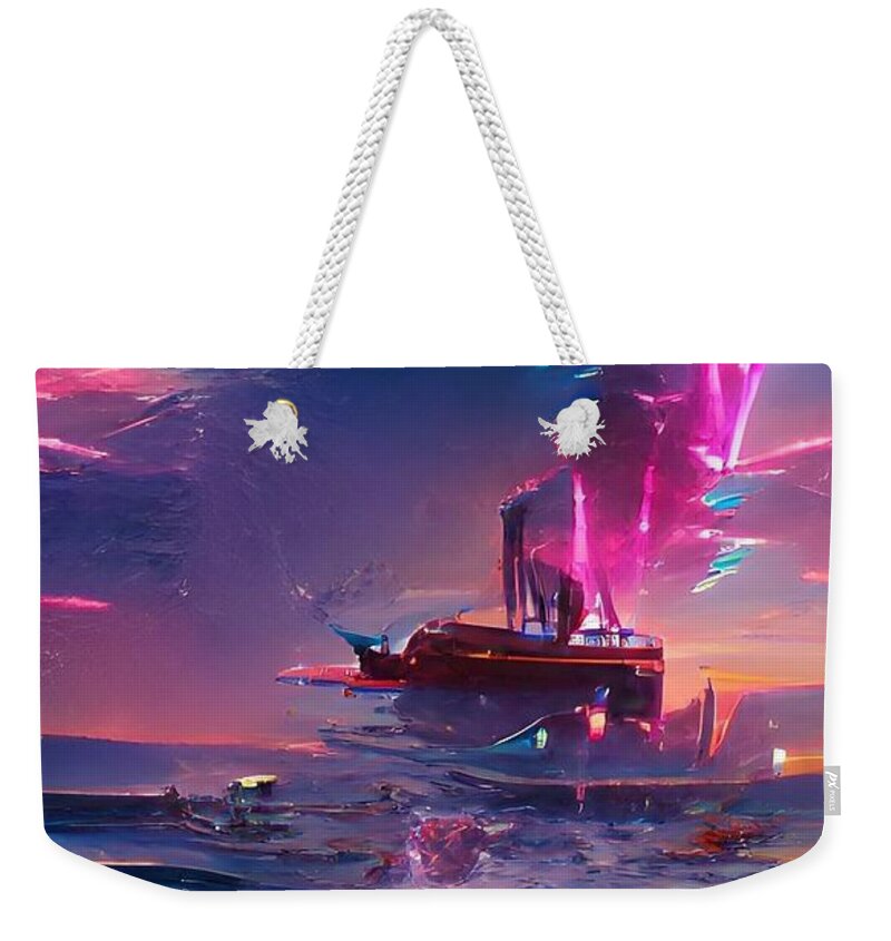  Weekender Tote Bag featuring the digital art Pirate Cloud by Rod Turner