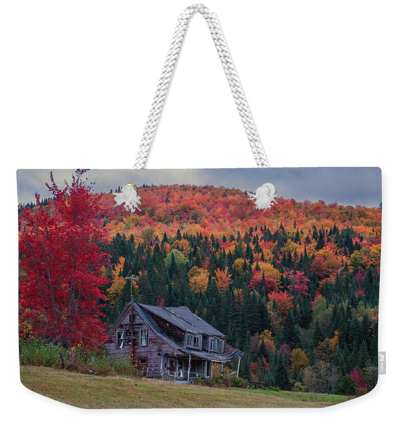 New Hampshire Weekender Tote Bag featuring the photograph Pittsburg, NH October 2021 by John Rowe