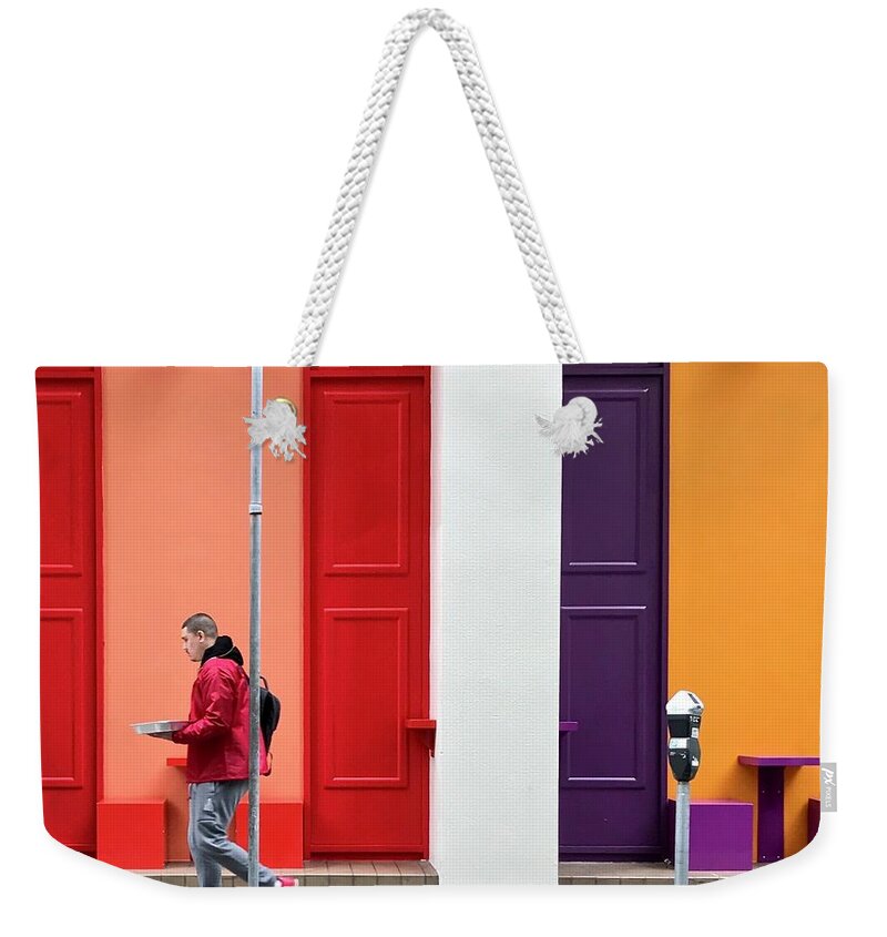  Weekender Tote Bag featuring the photograph Pizza Delivery by Julie Gebhardt
