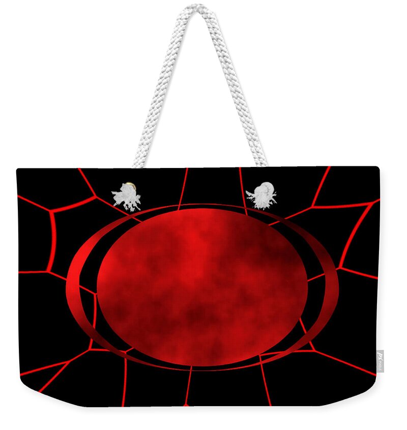 Abstract Weekender Tote Bag featuring the digital art Planet Electra - Abstract by Ronald Mills