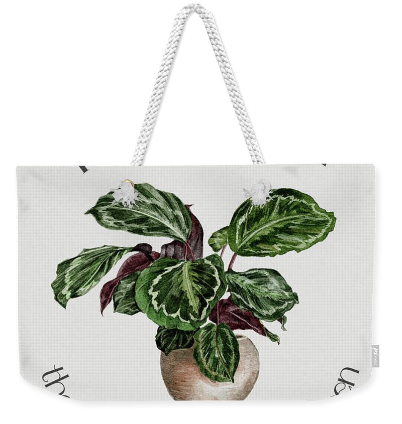 Plant Mom Weekender Tote Bag featuring the digital art Plant Mom, The Queen Of All Things Green by Sambel Pedes