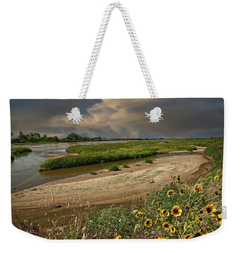 Hall County Weekender Tote Bag featuring the photograph Platte River, South of Alda by Jeff White