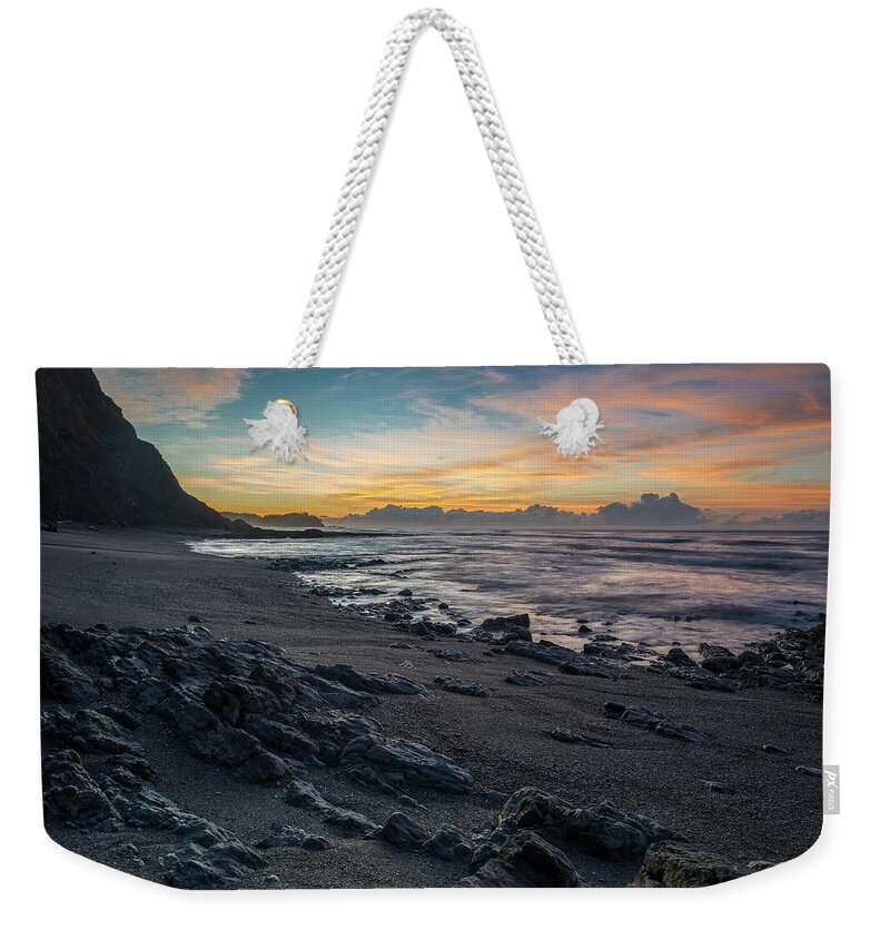 Central America Weekender Tote Bag featuring the photograph Playa Escondida at sunrise-Samara-Costa Rica by Henri Leduc