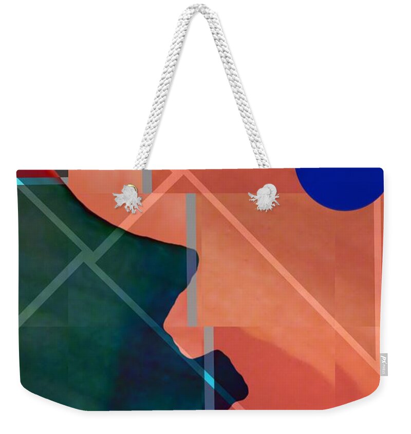 Abstract Weekender Tote Bag featuring the digital art Plots of Land by Jeremiah Ray