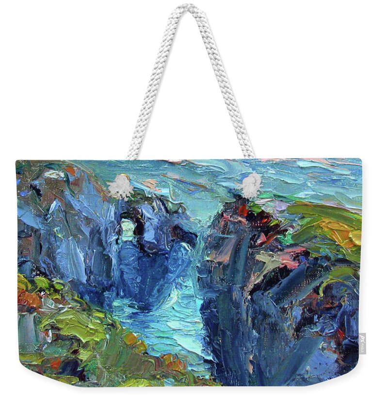 Point Lobos Weekender Tote Bag featuring the painting Point Lobos by John McCormick
