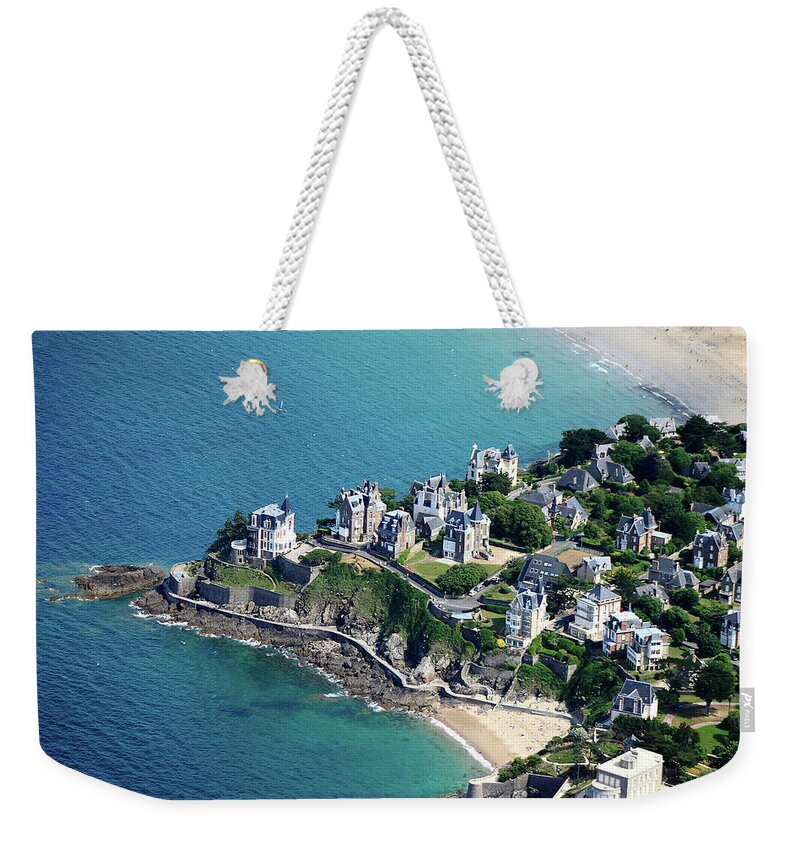Aerial Weekender Tote Bag featuring the photograph Pointe de la Malouine by Frederic Bourrigaud