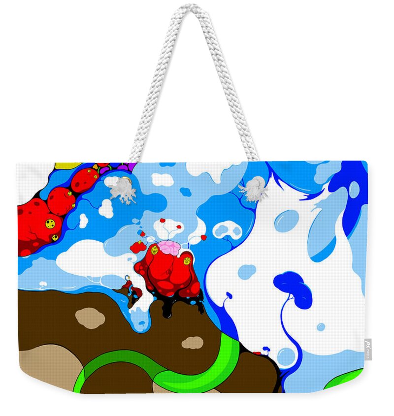 Frogs Weekender Tote Bag featuring the digital art Poisonous Frogs by Craig Tilley