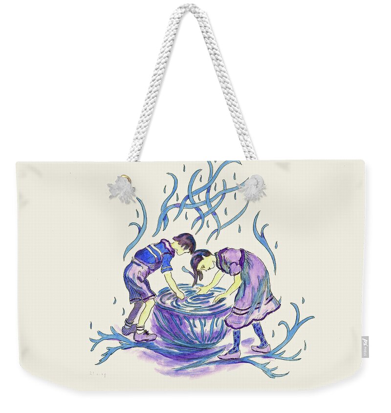 Energy Weekender Tote Bag featuring the painting Pool of Energy by Bruce Zboray