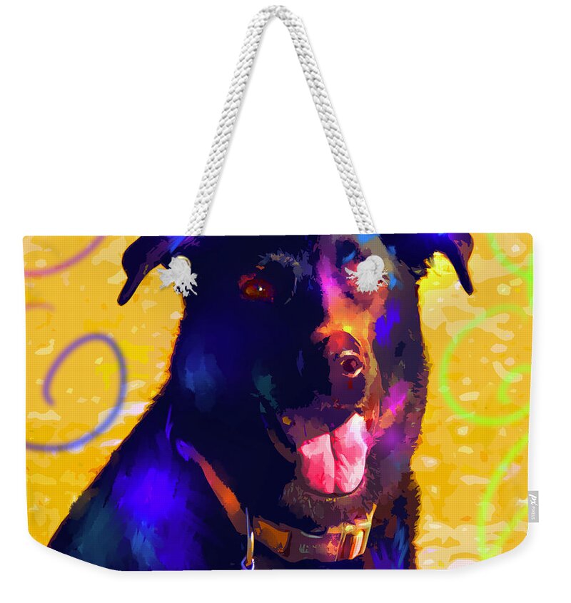 The Loaf Weekender Tote Bag featuring the painting pOpDog Sophia Grace AKA The Loaf by DC Langer