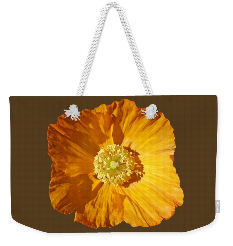 Yellow Poppy Weekender Tote Bag featuring the painting Poppy by Charles Stuart