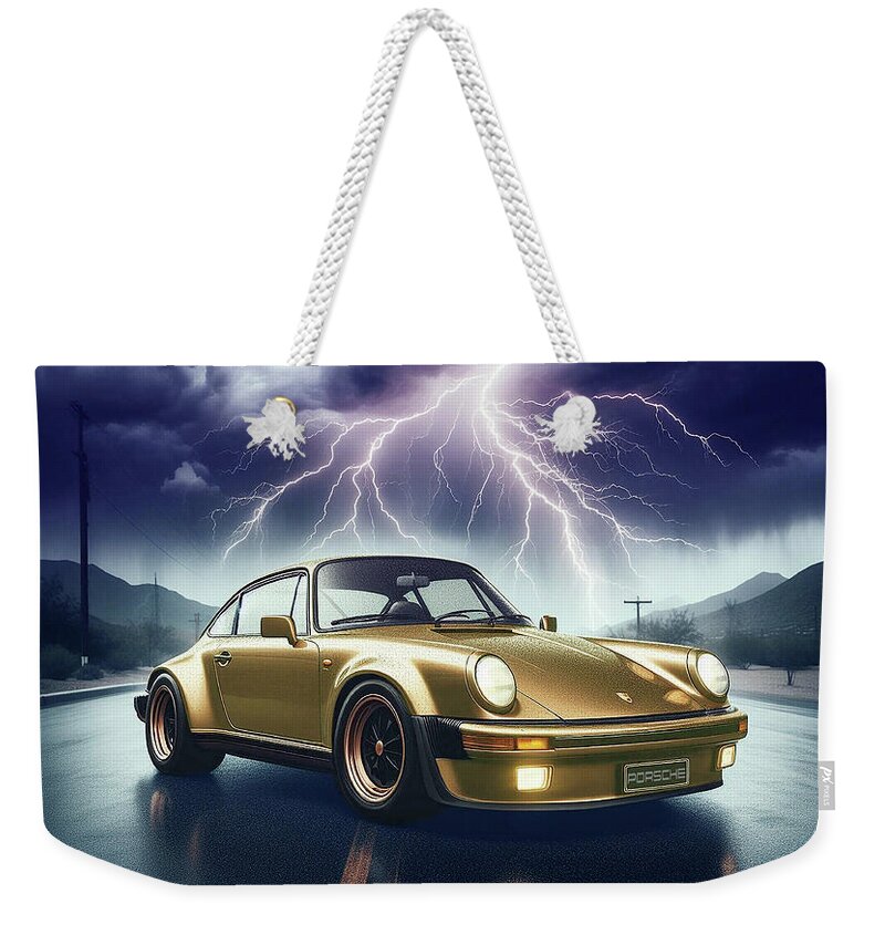 Classic Car Weekender Tote Bag featuring the digital art Porsche 911SC by Rod Seel