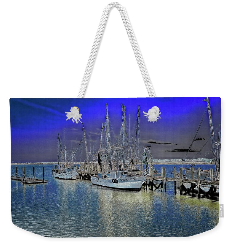 Marietta Georgia Weekender Tote Bag featuring the photograph Port Royal Shrimp Boats by Tom Singleton