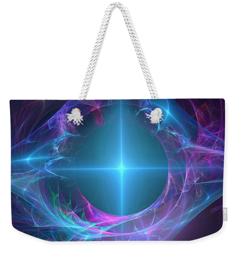 Celestial Weekender Tote Bag featuring the digital art Portal to the Unknown by Svetlana Nikolova