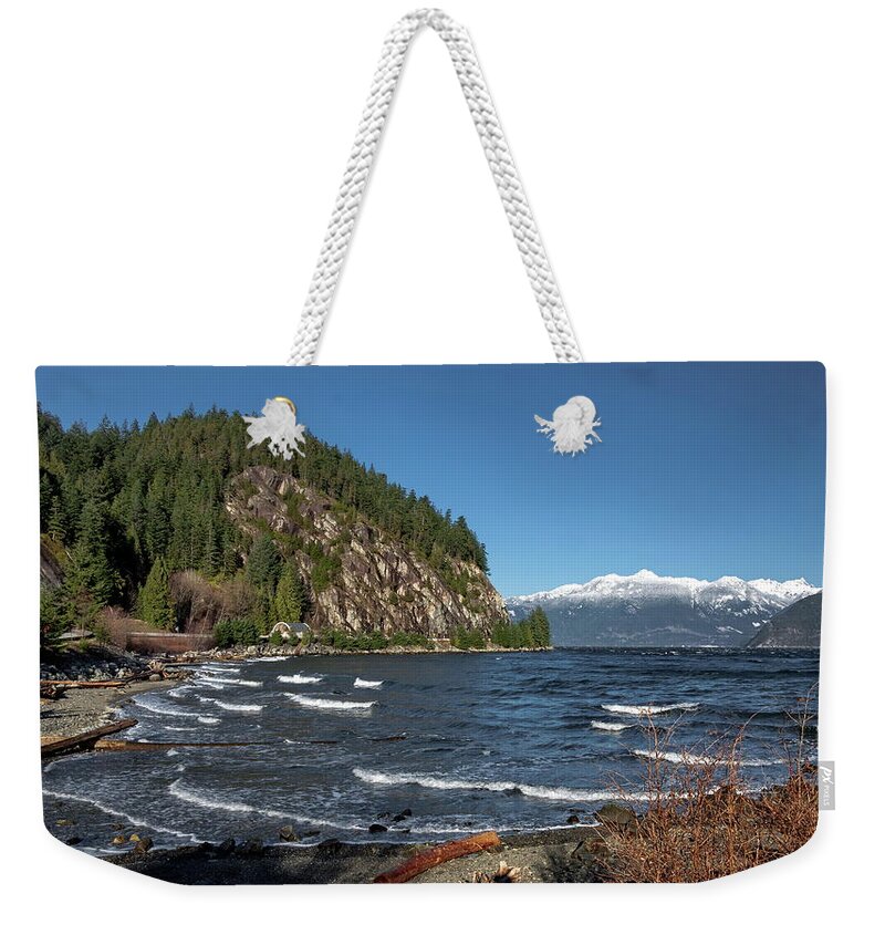 Alex Lyubar Weekender Tote Bag featuring the photograph Porteau Cove Provincial Park by Alex Lyubar