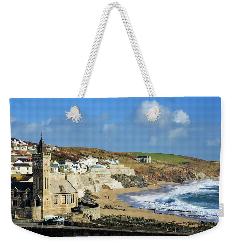 Porthleven Weekender Tote Bag featuring the photograph Porthleven by Ian Middleton