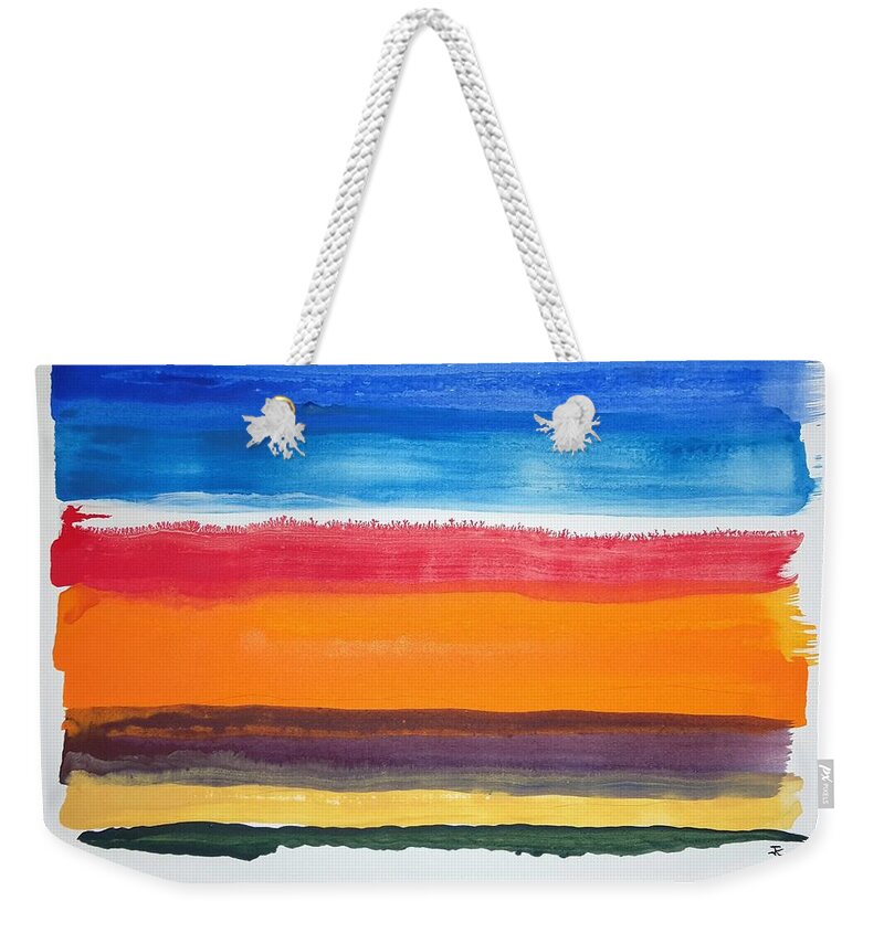 Watercolor Weekender Tote Bag featuring the painting Portland Light by John Klobucher