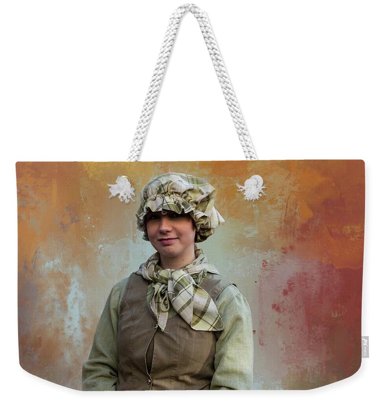 Dickens Character Weekender Tote Bag featuring the photograph Portrait of a Dickens Character-3 by Eva Lechner