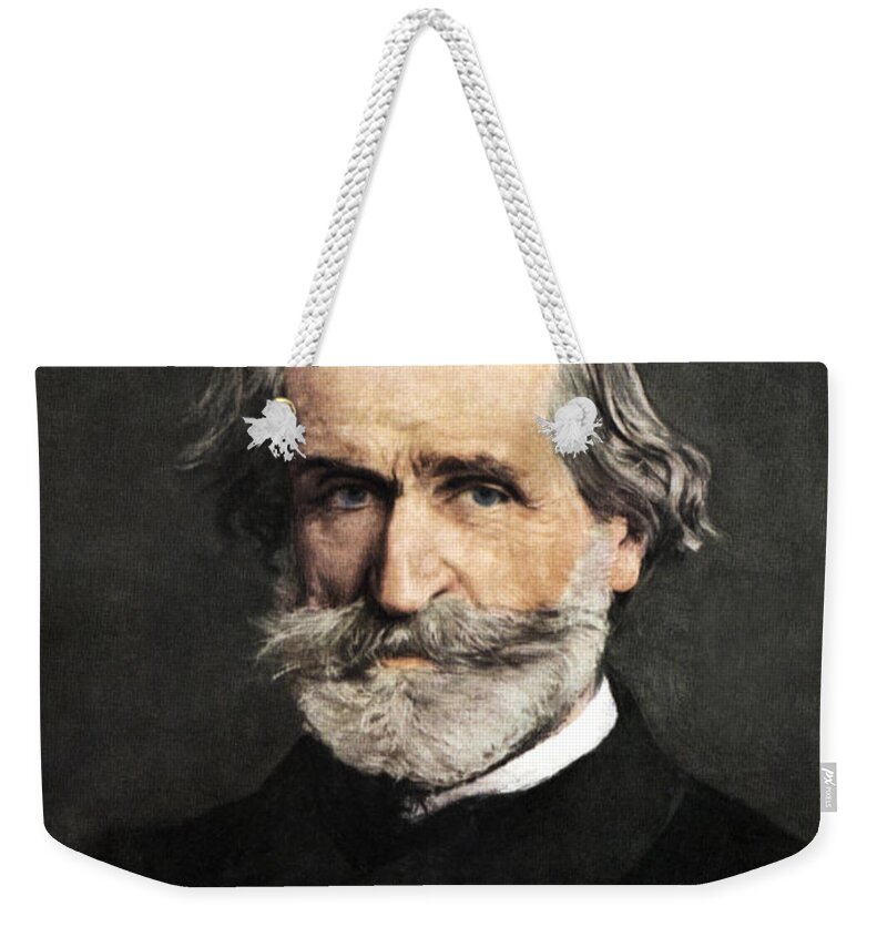 Verdi Weekender Tote Bag featuring the painting Portrait Of Giuseppe Verdi By Giovanni Boldini, Detail by Giovanni Boldini