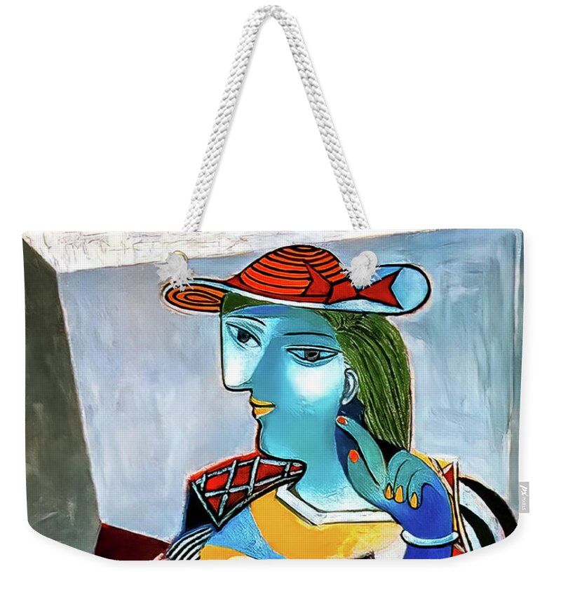 Portrait Weekender Tote Bag featuring the painting Portrait of Marie-Therese Walter by Pablo Picasso 1937 by Pablo Picasso