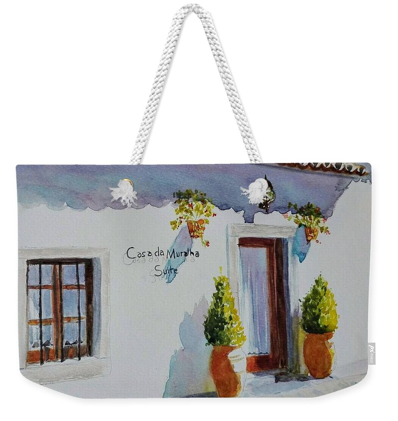 Casa Weekender Tote Bag featuring the painting Portugal Casa by Sandie Croft