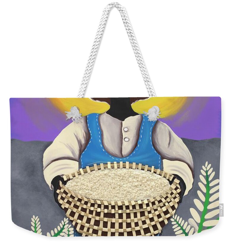 African American Art Weekender Tote Bag featuring the painting Pot of Gold by Patricia Sabreee