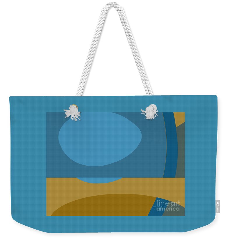 Midcentury Weekender Tote Bag featuring the painting Potential by Jacqueline Shuler