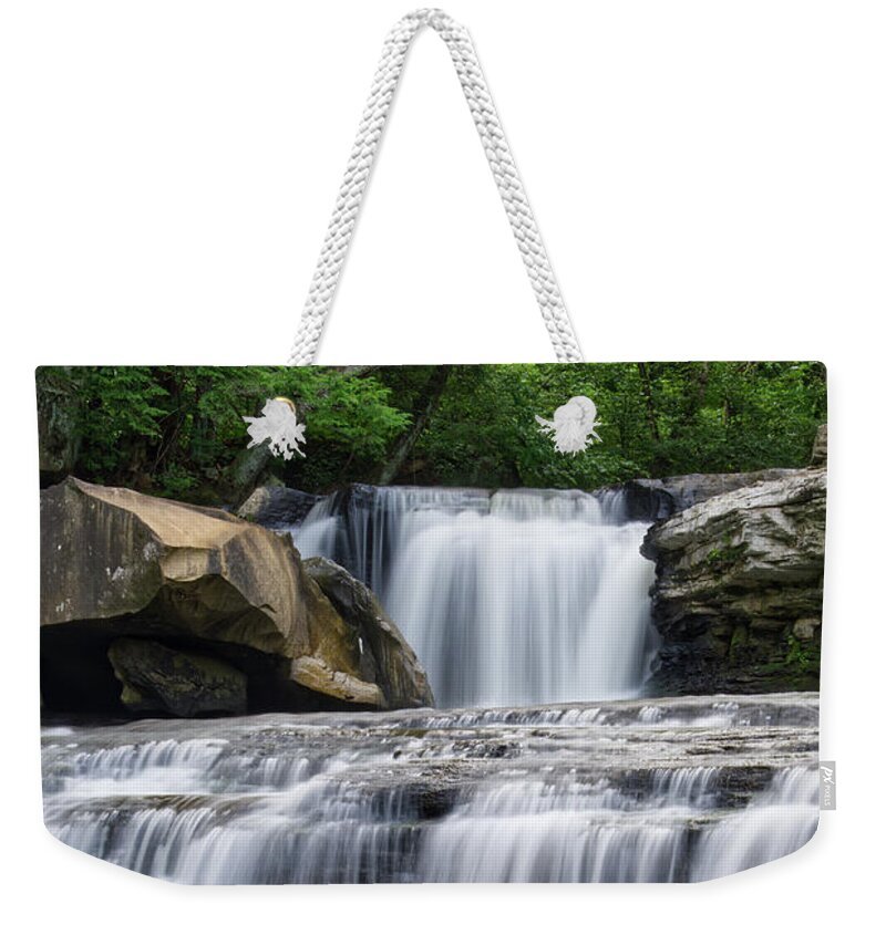 Waterfall Weekender Tote Bag featuring the photograph Potter's Falls 13 by Phil Perkins