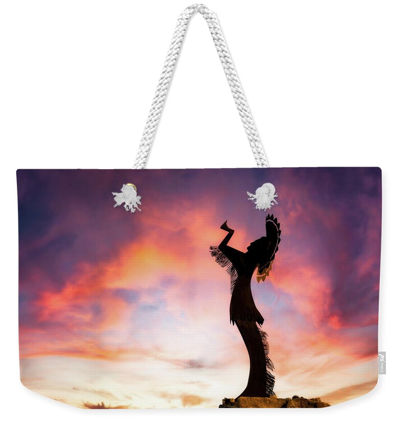 Wichita Weekender Tote Bag featuring the photograph Prayer at Sunset by James Barber
