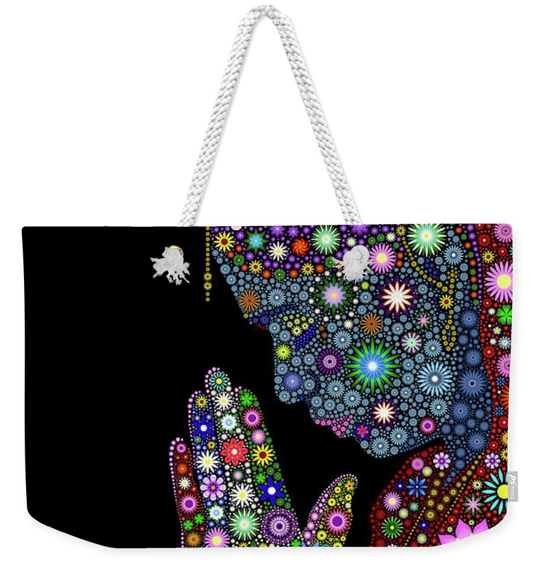 Praying For Goodness Weekender Tote Bag featuring the digital art Praying for Goodness by Tim Gainey