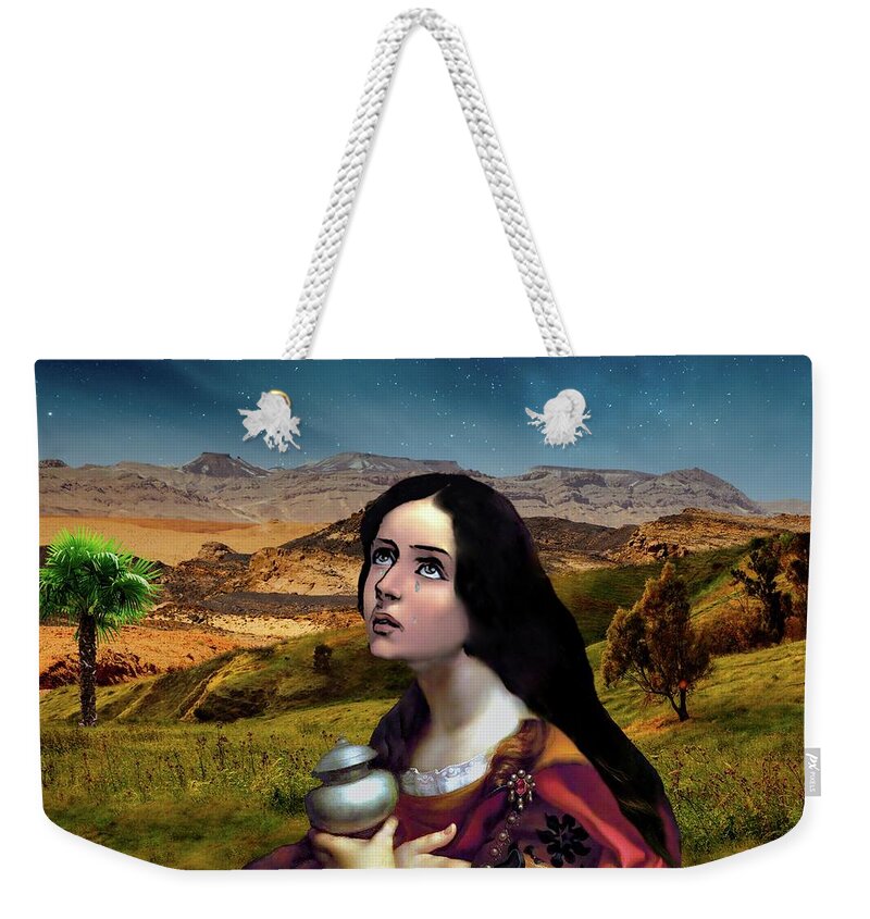 Mary Weekender Tote Bag featuring the digital art Precious Gift by Norman Brule