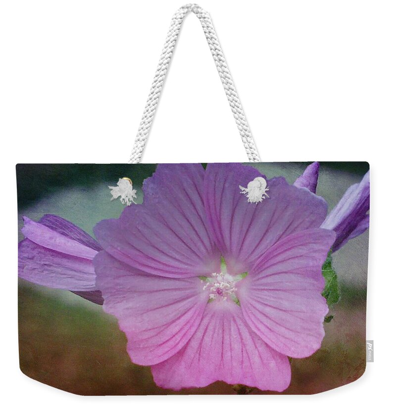 Pink Weekender Tote Bag featuring the mixed media Pretty in Pink by Moira Law