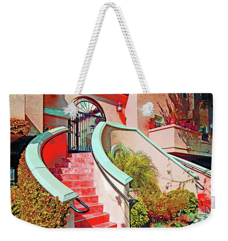 Peach Weekender Tote Bag featuring the photograph Pretty Peachy Place by Andrew Lawrence