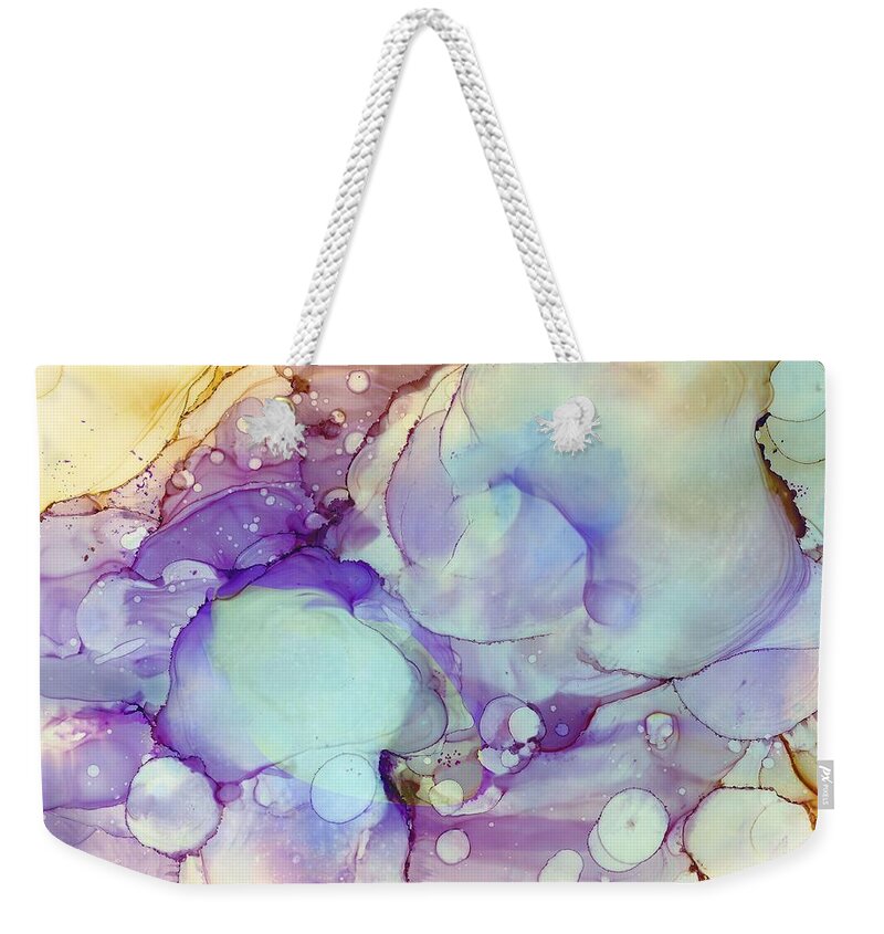 Abstract Weekender Tote Bag featuring the painting Primordia 3 by Gail Marten