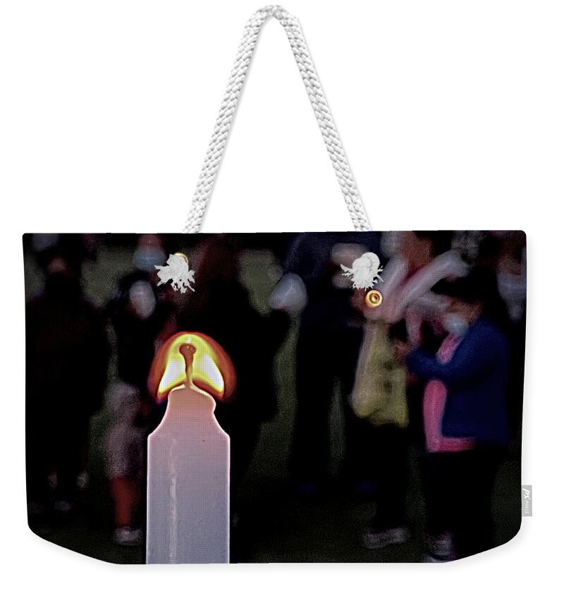 Candle Weekender Tote Bag featuring the photograph Prince by Lee Darnell