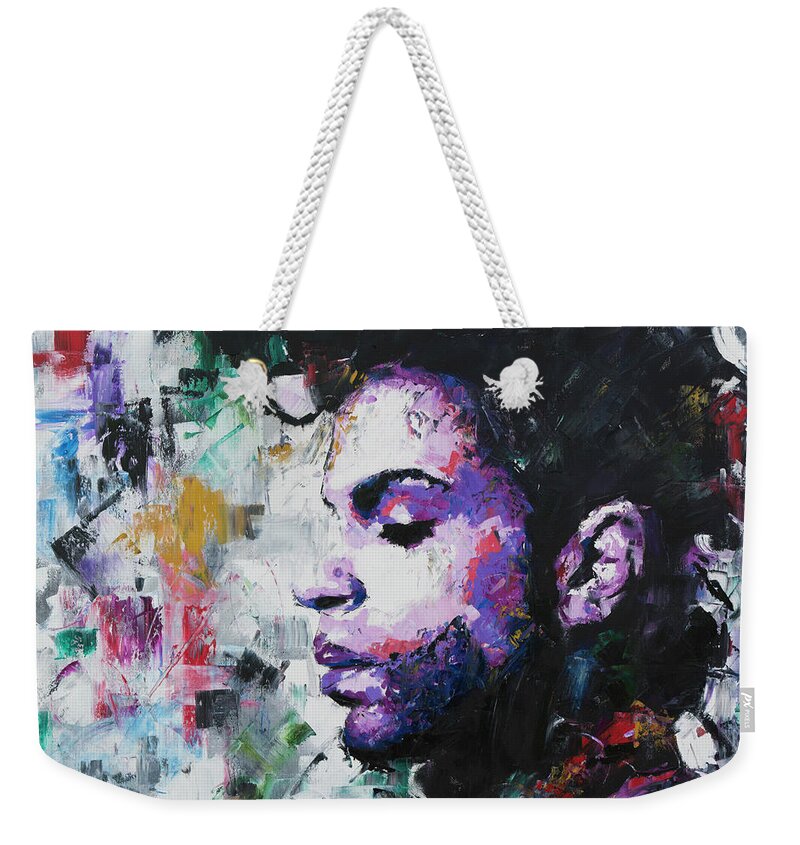 Prince Weekender Tote Bag featuring the painting Prince by Richard Day
